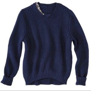 NWT 3.1 Philip Lim x Target navy jeweled sweater